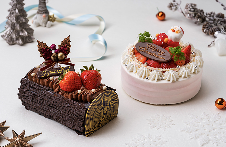 クリスマスケーキ2種、チキン3種